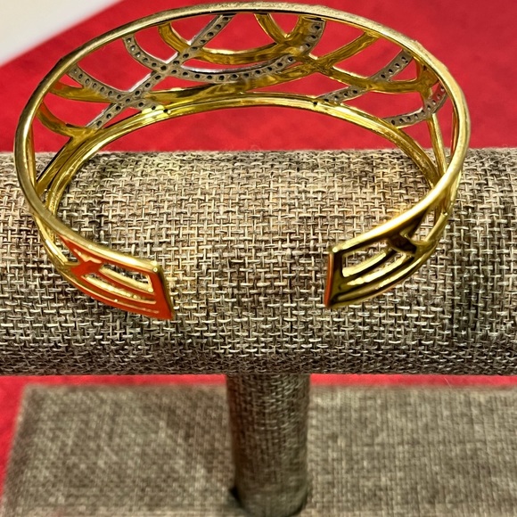 SIMONE I SMITH LOVED VINTAGE AUTHENTIC 18K GOLD OVER STERLING SILVER BRACELET - Picture 8 of 15